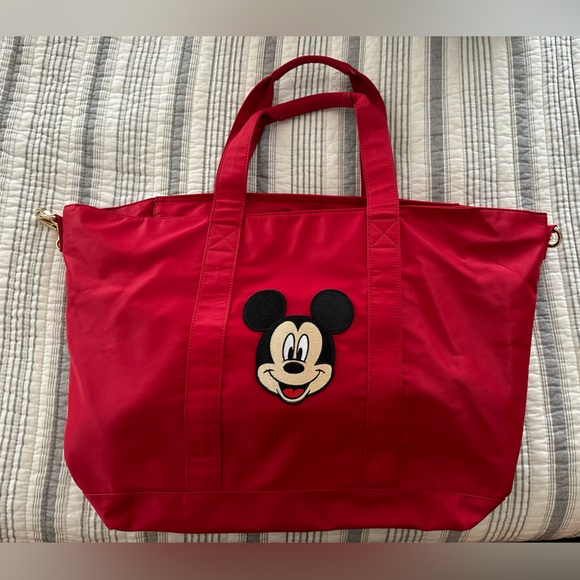 Stoney Clover Lane. classic tote bag. Ruby ❤️ with a large Mickey patch. - Picture 3 of 11